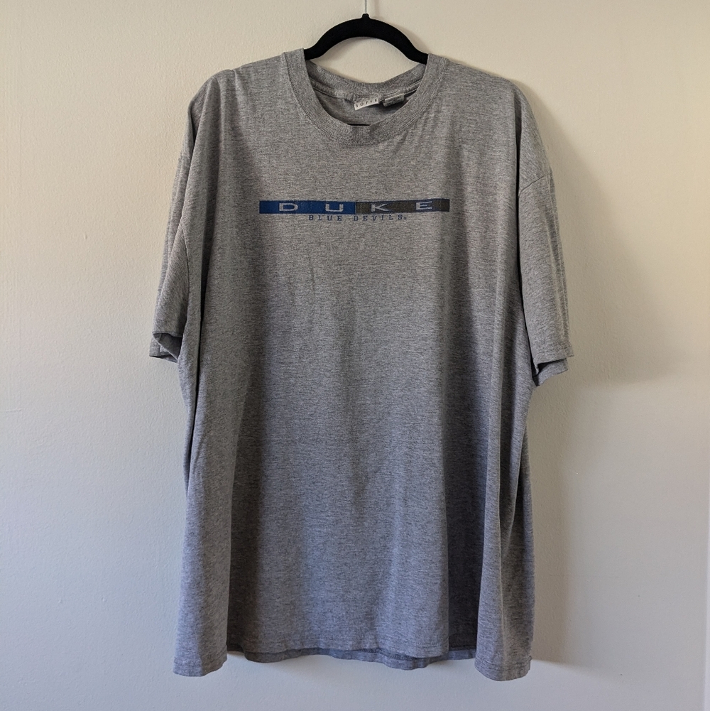 Vintage Duke Blue Devils Soffe Gray T-Shirt Adult 2X